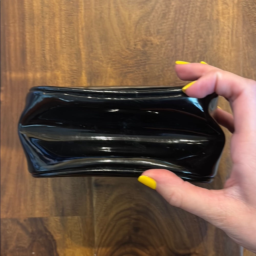 Tory Burch Black Patent Leather Cosmetic Bag - Picture 6 of 6